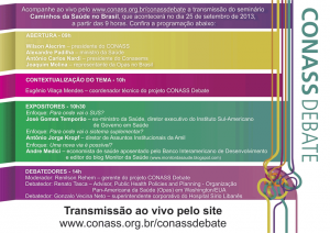 Convite CONASS Debate