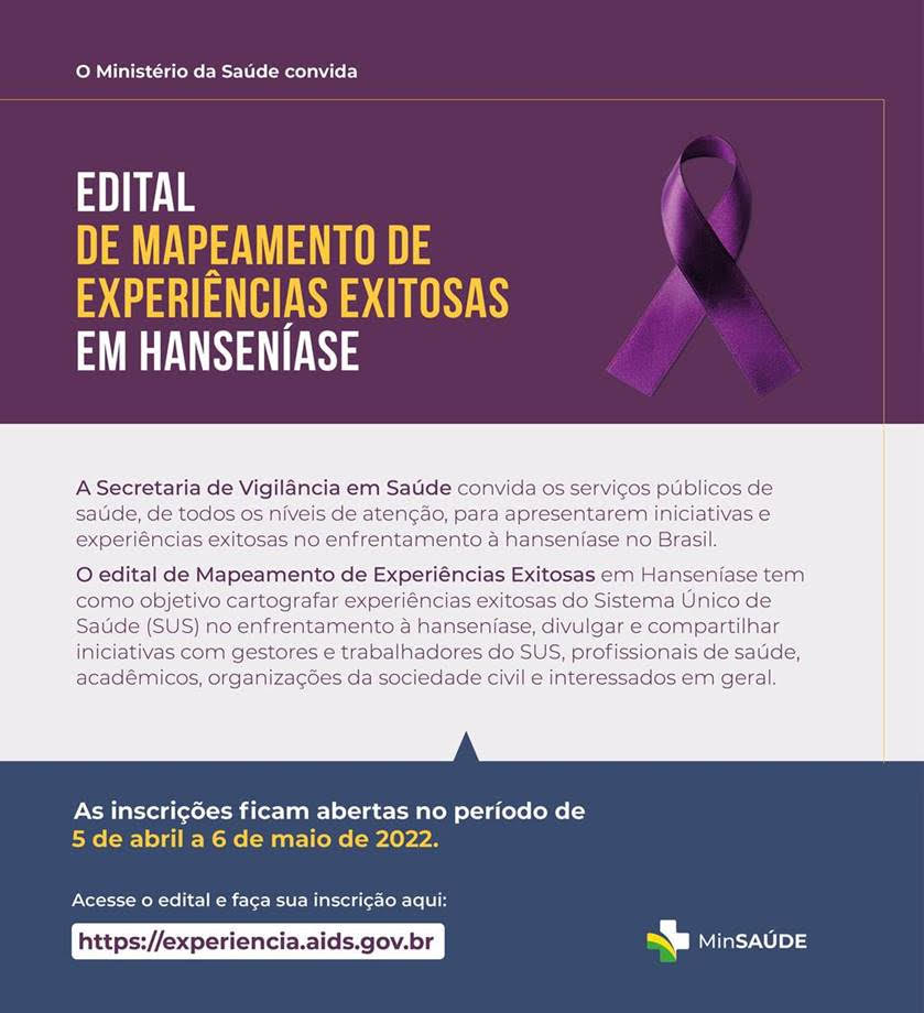 Hanseníase. Com o apoio de todos - Ministério da Saúde